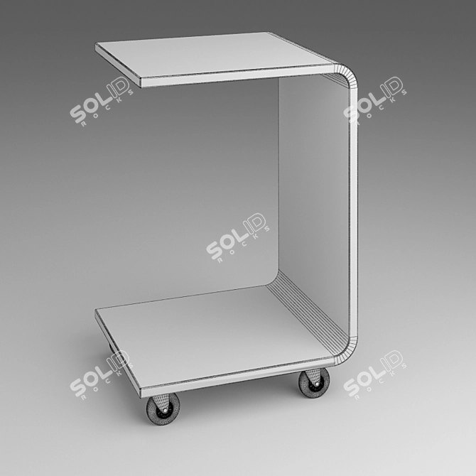 Sleek C-Table: Perfect for Small Spaces 3D model image 2