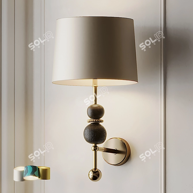 Elegant Chelsea Wall Light 3D model image 1