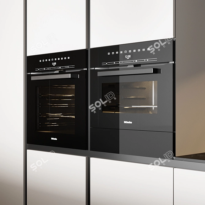 Sleek Kitchen Appliance Trio 3D model image 2