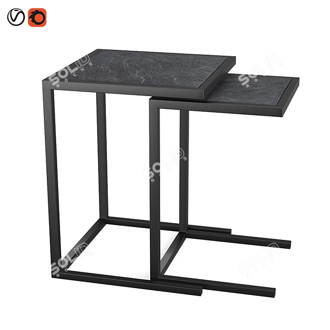 Modern Stylish Nesting Tables 3D model image 1