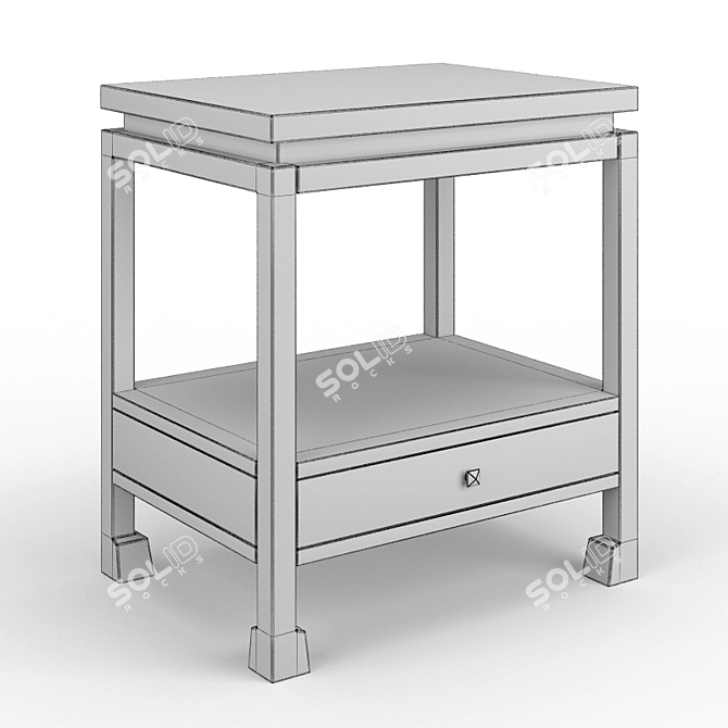 Title: Elegant Reese Side Table 3D model image 4