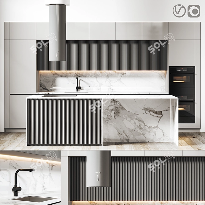 Modern Style Kitchen - 3dsmax Model 3D model image 1