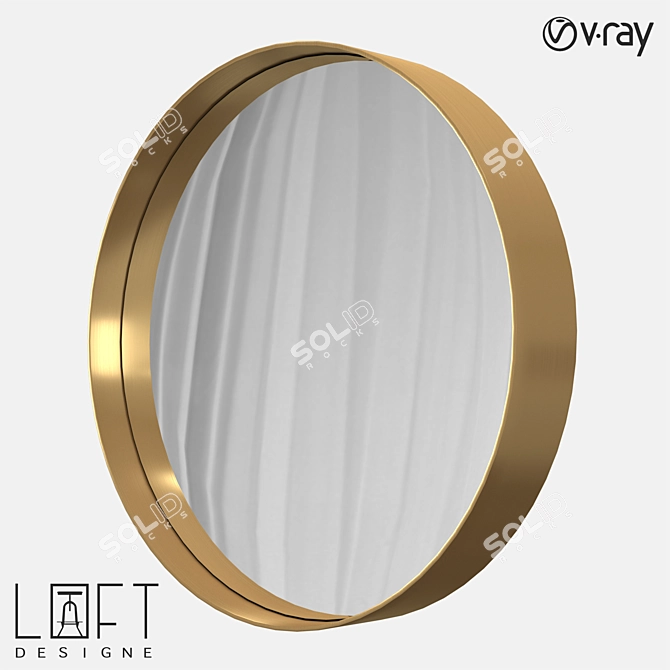 Metal and Glass Mirror: LoftDesigne 3006 3D model image 1