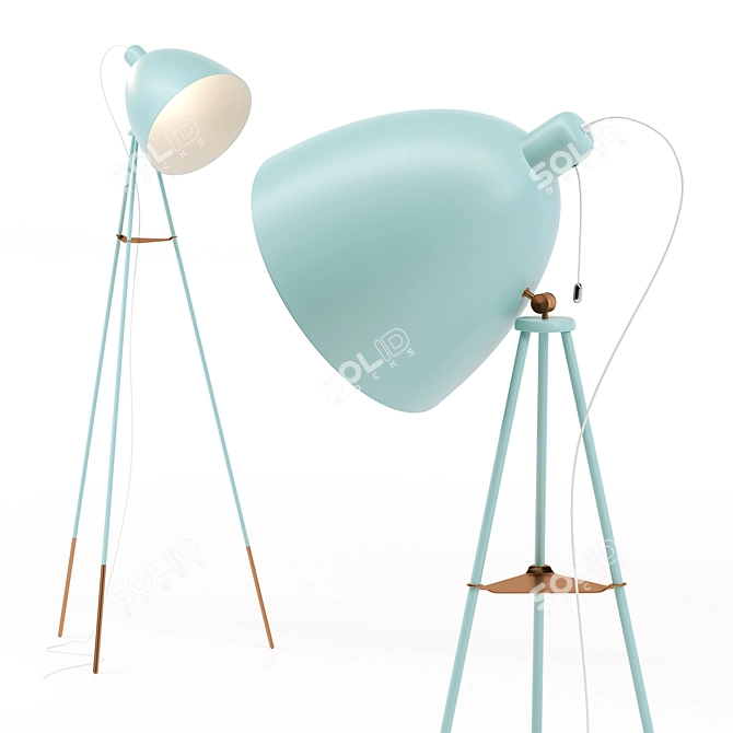 Elegant Eglo DUNDEE Floor Lamp 3D model image 2