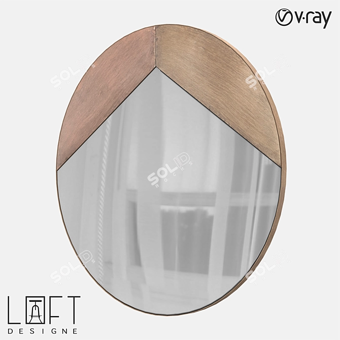 Minimalist Metal Mirror 3D model image 1