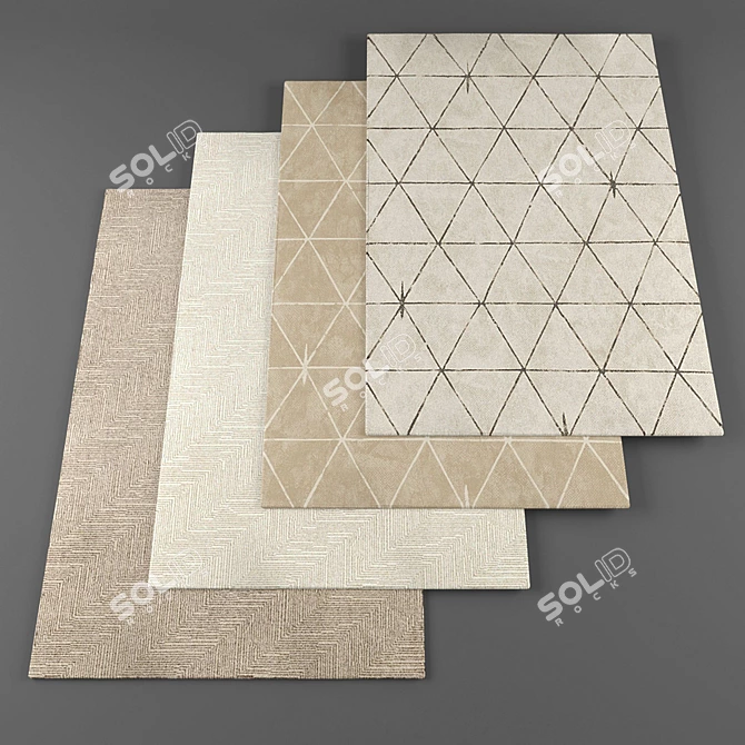Elegant Floor Coverings: De Dimora Rugs 3D model image 1