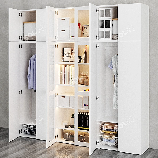 Ophus Combined Storage Cabinet | Stylish and Spacious 3D model image 3