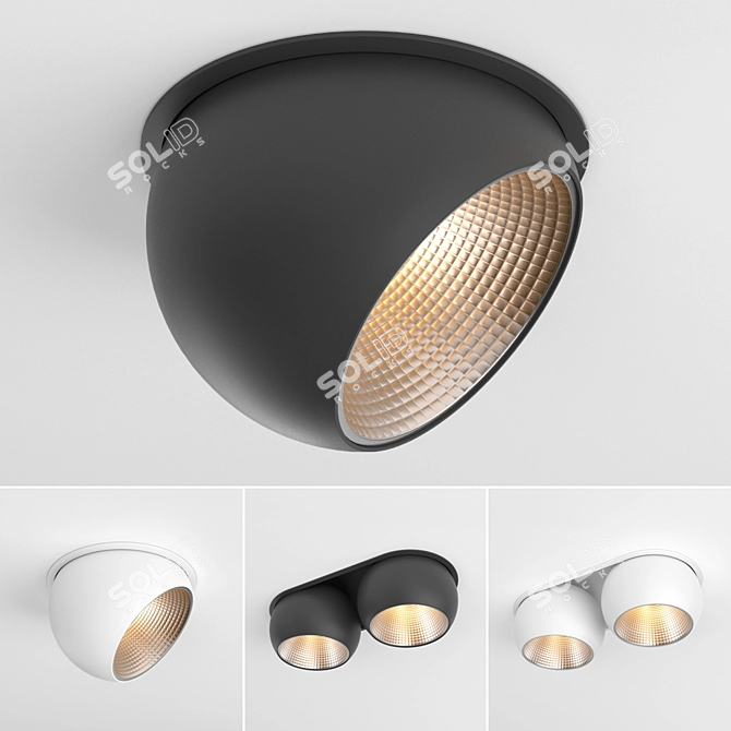 Modular Marbul Recessed: Versatile Lighting Solution 3D model image 1