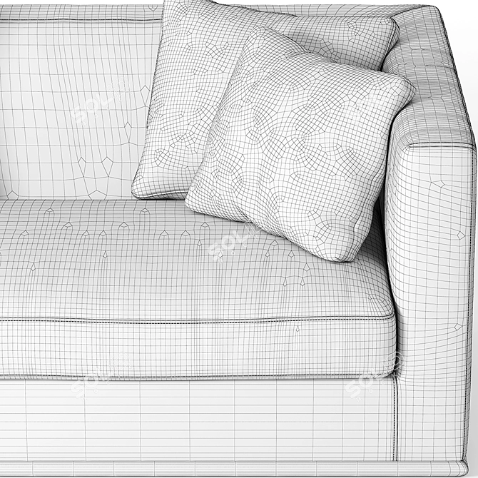 Elegant and Comfortable Bilbao Sofa 3D model image 3