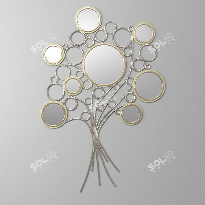 PBR Wood Mirror 3D model image 1