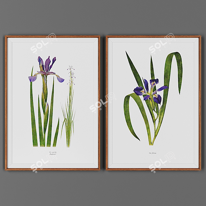 Wooden Frame Art Duo 3D model image 1