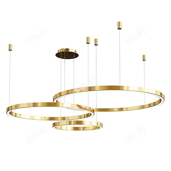 Modern Ring Chandelier Collection 3D model image 2