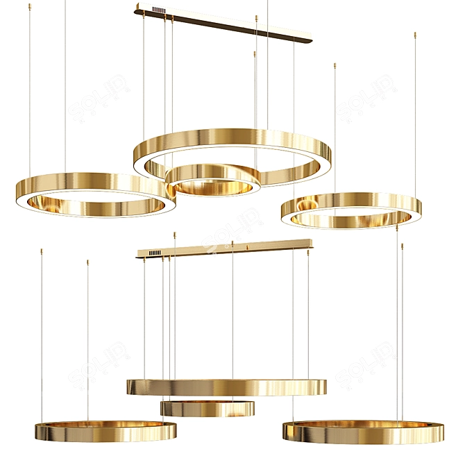 Modern Ring Chandelier Collection 3D model image 3