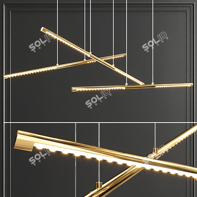 Elegant Glenna Chandelier 3D model image 1