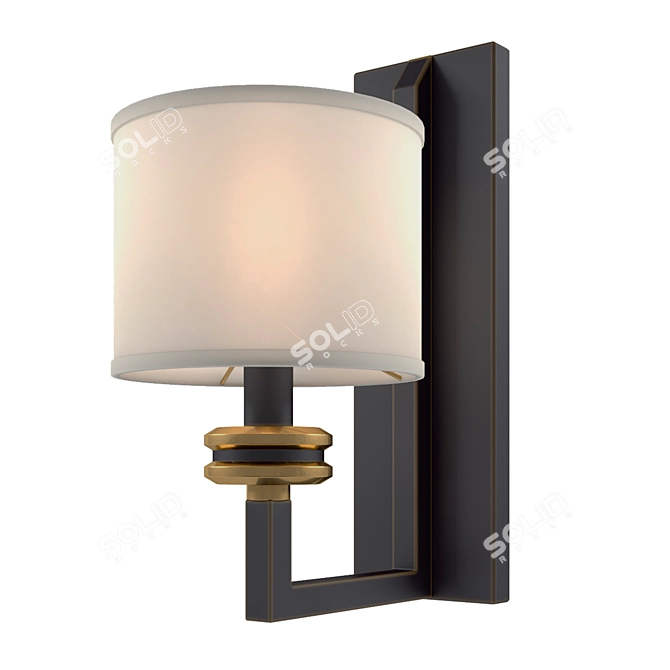 Elegant Newport 3401A Wall Sconce 3D model image 1