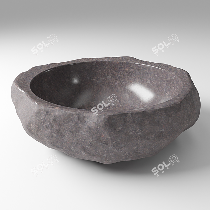 Natural Riverstone Sink 3D model image 1