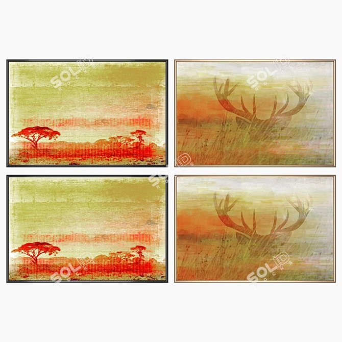 Artistic Wall Decor Set: No. 1118 3D model image 2