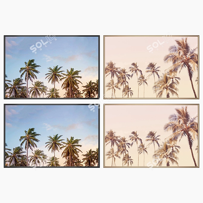 Versatile Wall Art Set: 2 Paintings, 4 Frame Options 3D model image 2