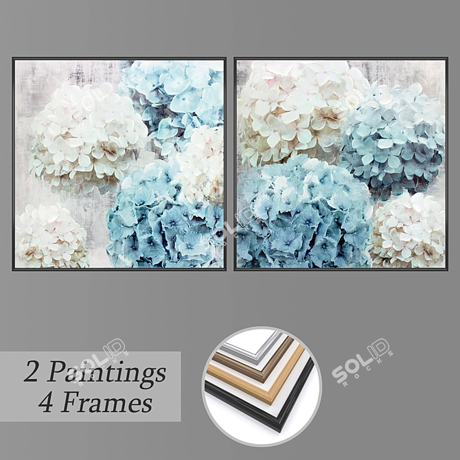 Elegant Wall Art Set: No. 1122 3D model image 1