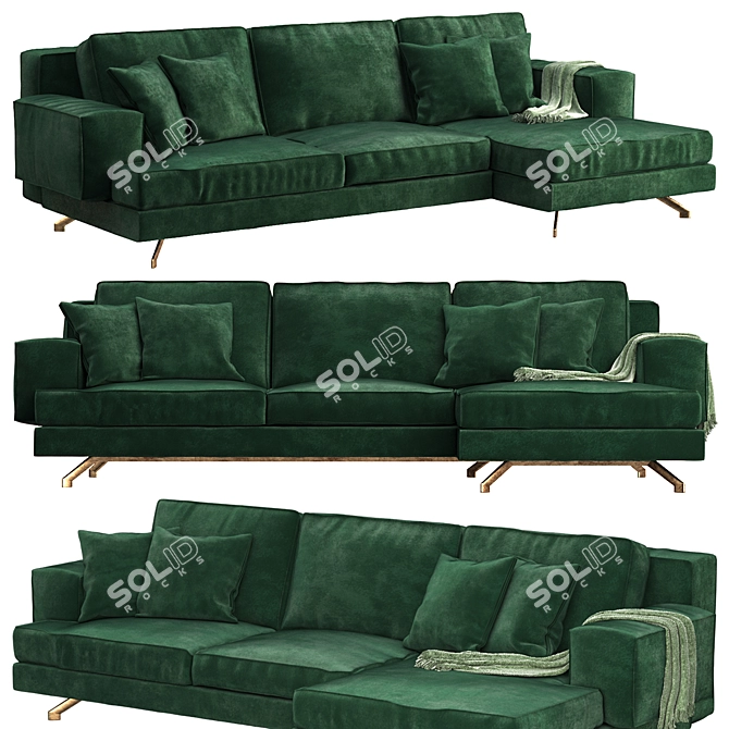 Elegant Dama Sofa: Comfort and Style! 3D model image 1