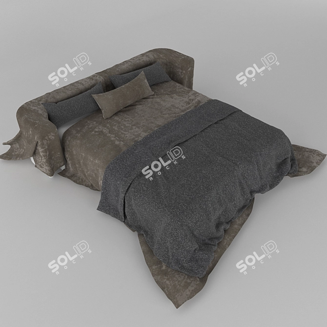 Cozy Dream Bed 3D model image 1