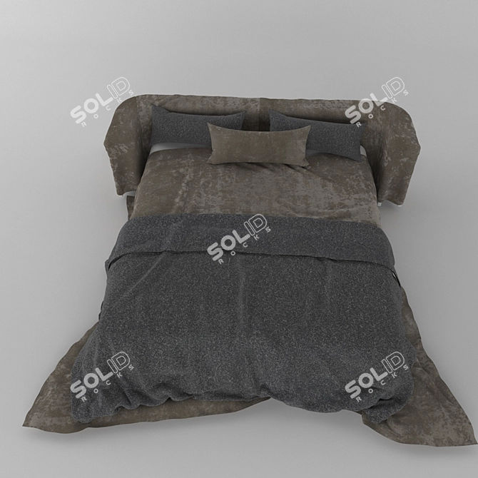 Cozy Dream Bed 3D model image 2