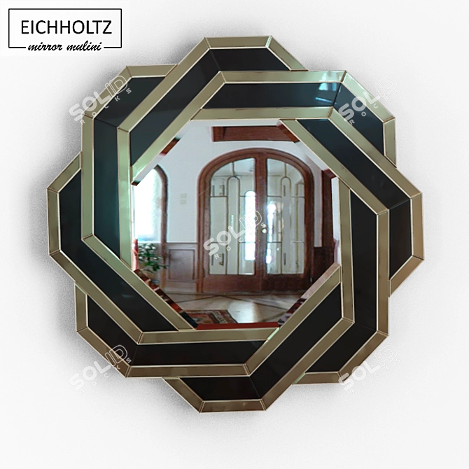 Elegant Gold-Edged Eichholtz Mirror 3D model image 2