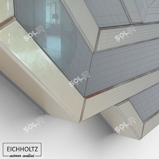 Elegant Gold-Edged Eichholtz Mirror 3D model image 3