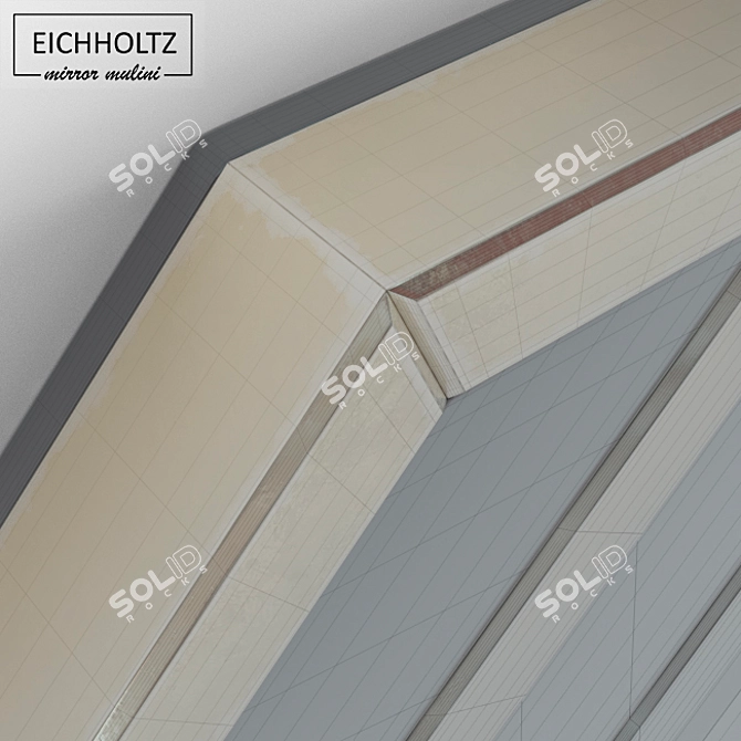 Elegant Gold-Edged Eichholtz Mirror 3D model image 4
