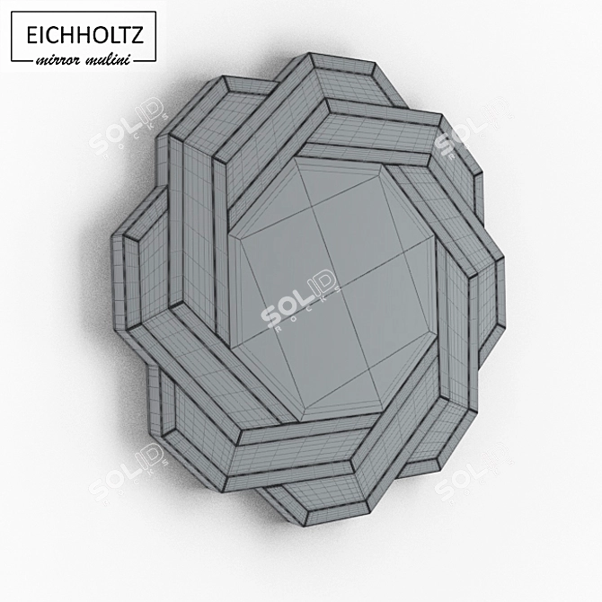 Elegant Gold-Edged Eichholtz Mirror 3D model image 5