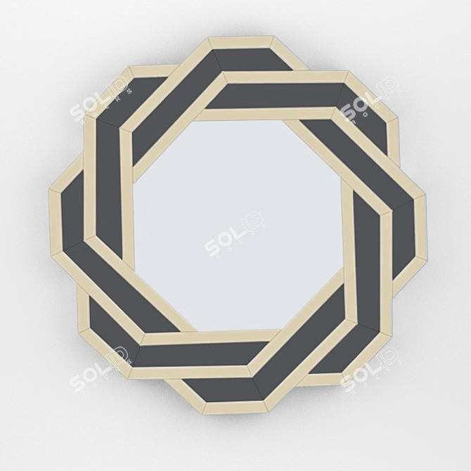 Elegant Gold-Edged Eichholtz Mirror 3D model image 7