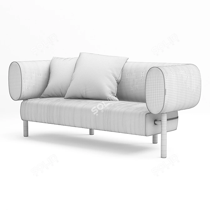 Modern Nook Sofa: Comfortable Elegance 3D model image 5