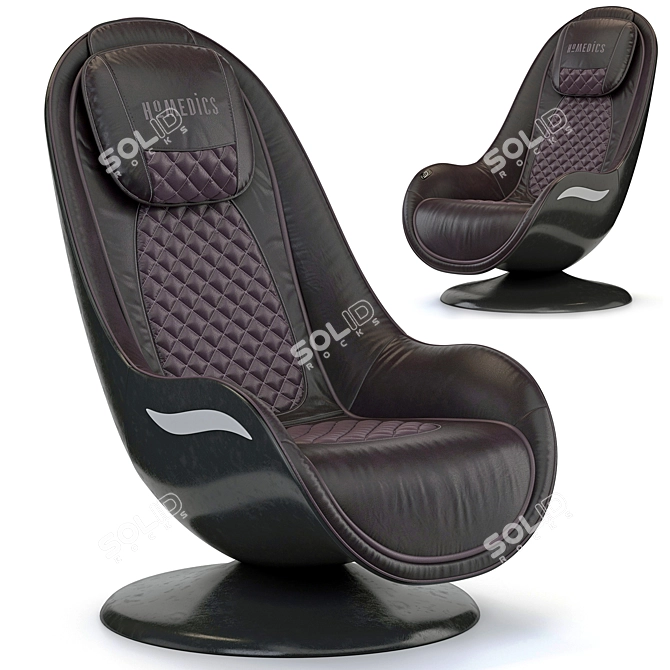 Title: Cozzia HOMEDICS Massage Chair - Ultimate Relaxation at Home 3D model image 6