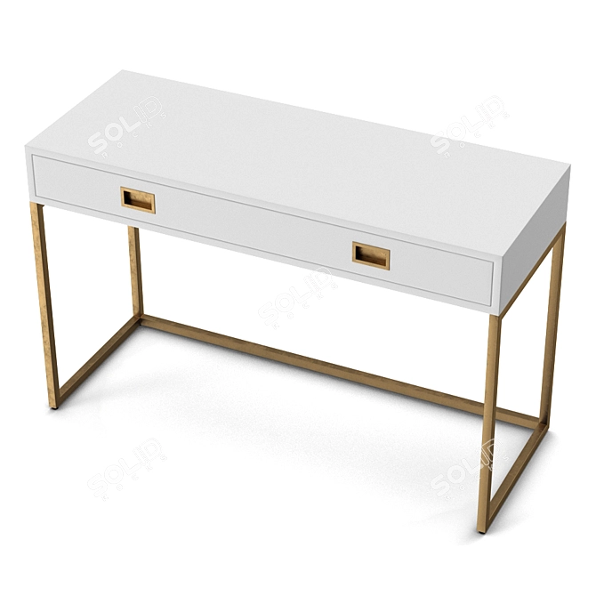 Elegant Avalon Desk: Restored Sophistication 3D model image 2