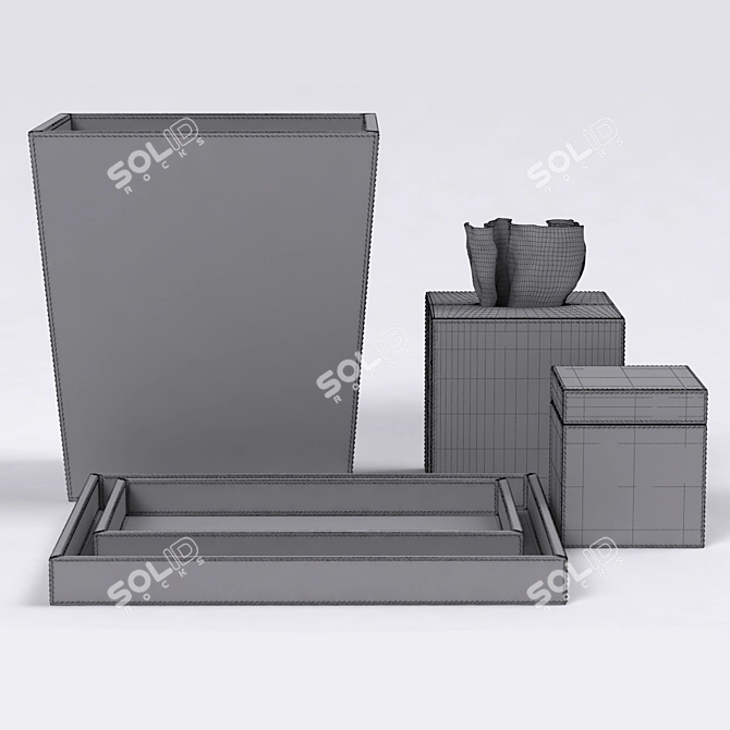 Luxurious Bath Accessories Set by Restoration Hardware 3D model image 4