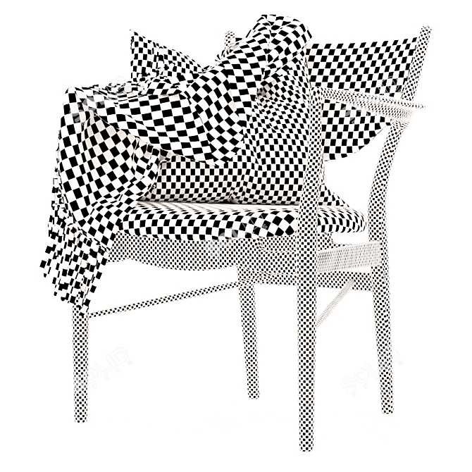 Finn Juhl Midcentury Dining Chair 3D model image 5