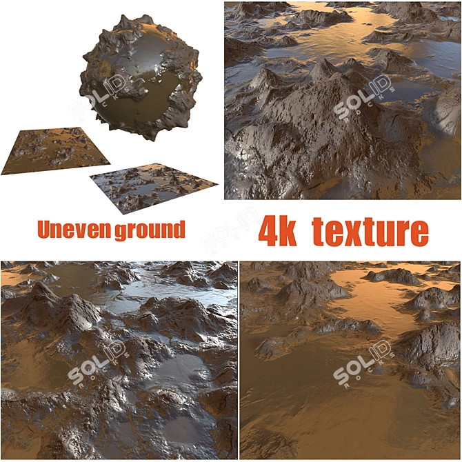  Textured Terrain - Enhanced Realism for Uneven Ground 3D model image 1