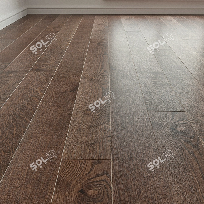 Rumba Oak Snow Brush Laminate 3D model image 1