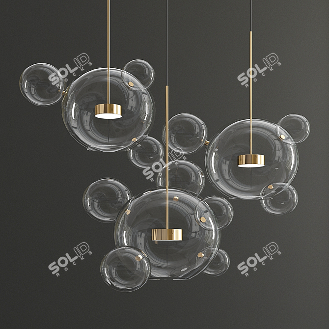 Ethereal Glass Pendant Collection 3D model image 3