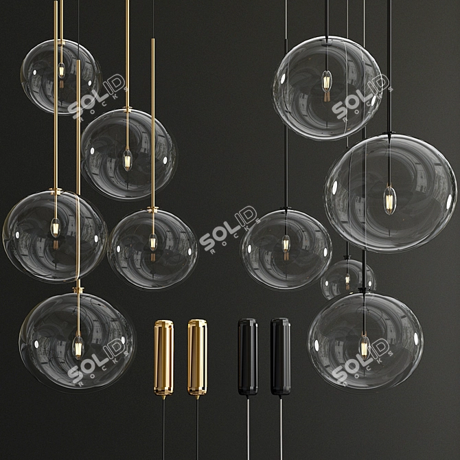 Ethereal Glass Pendant Collection 3D model image 4