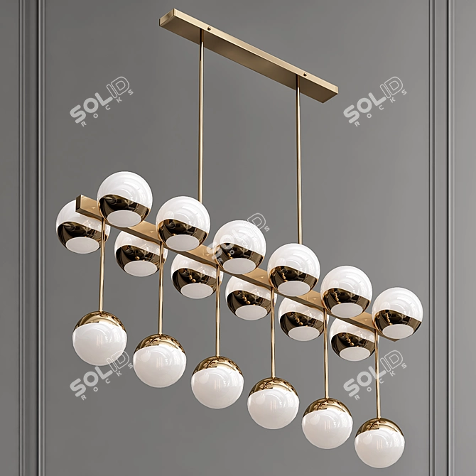 Ethereal Illumination: The PROMETEO Chandelier 3D model image 1