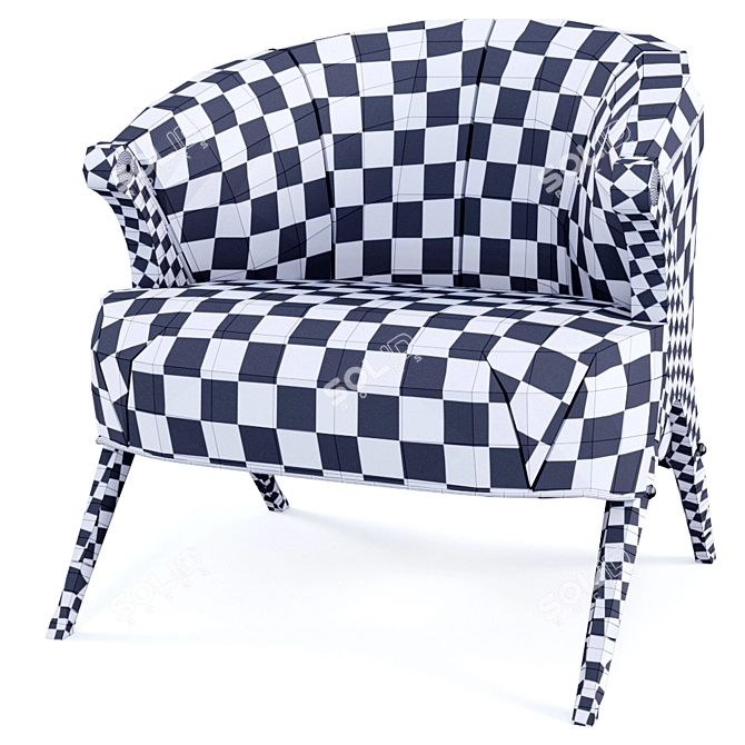 Mid-Century Modern Karpen Lounge Chair - Cognac Leather 3D model image 5