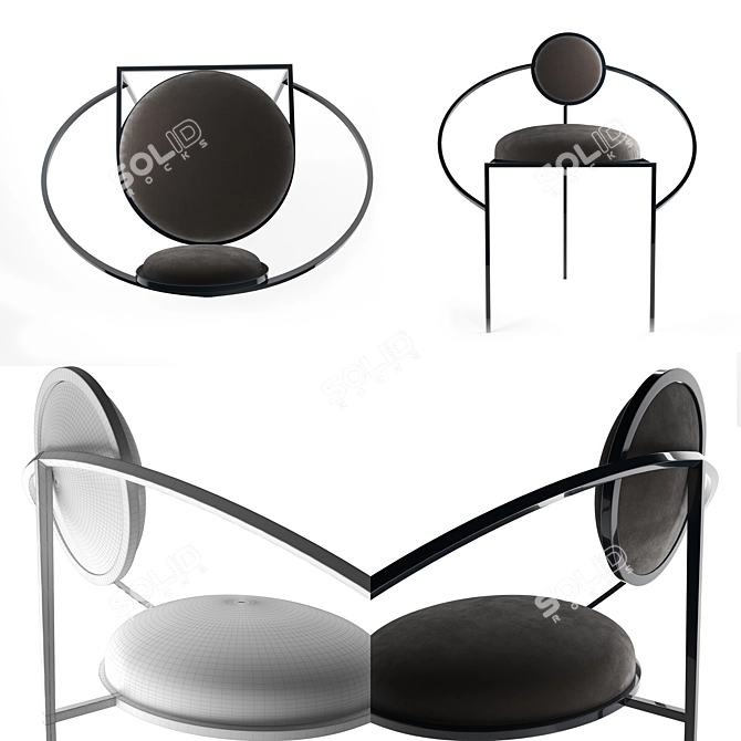 Bohinc Studio Orbit Chair: Sleek, Stylish, and Stellar 3D model image 2