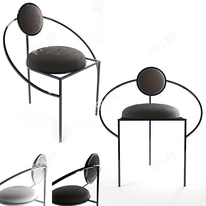Bohinc Studio Orbit Chair: Sleek, Stylish, and Stellar 3D model image 8