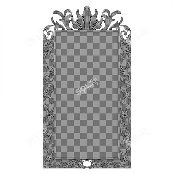 Patterned Mirror: Modern Designs to Elevate Your Space 3D model image 3