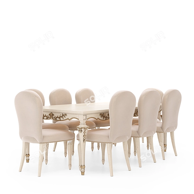 Nicolet Romano Home Dining Set 3D model image 2