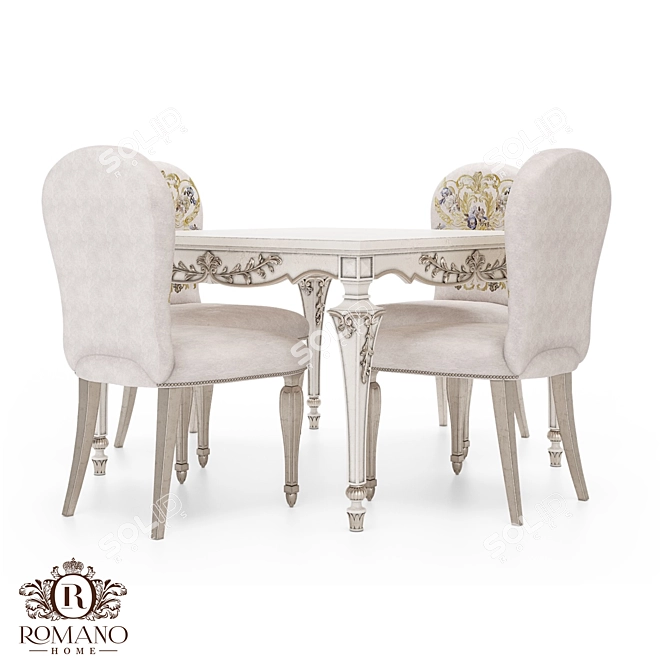 Handmade Nicolet Dining Set 3D model image 1