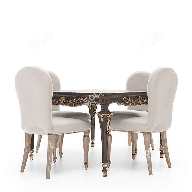 Handmade Nicolet Dining Set 3D model image 3