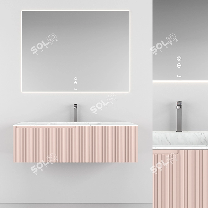 Fiora Peach Wall Table 3D model image 3