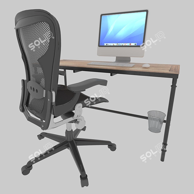 Multi-Function PC Desk Set 3D model image 5